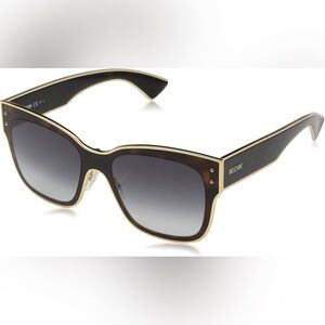 Moschino Black and Gold Women's Sunglasses